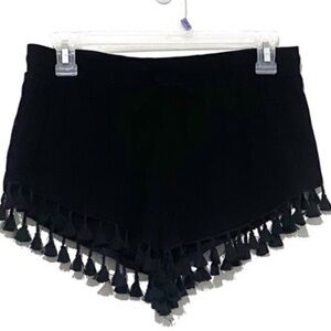 Me to We black pompom shorts